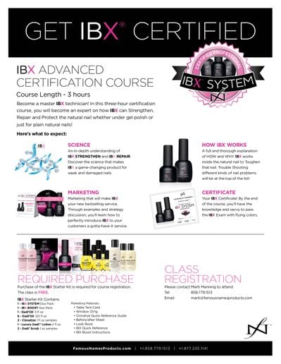 Famous Names Offers Free IBX Advanced Certification Class
