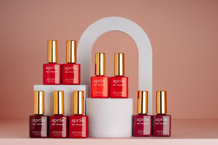 Gel Couleur: The Reds, perfect for fall nail art.