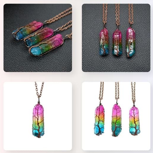 Crystal necklaces and pendants from Timeless Tinctures