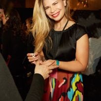 Julie Kandalec backstage at NYFW