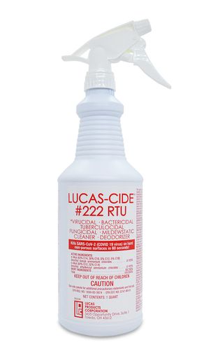 Hospital-Grade Disinfectant Kills Covid-19 in 60 Seconds: Lucas-Cide #222 RTU