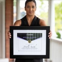 After completing the course, a personalized certificate can be shared with clients to...
