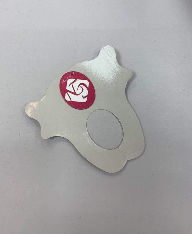 Step 2: Remove the form from the form paper and place the tab symmetrically in the middle of the...