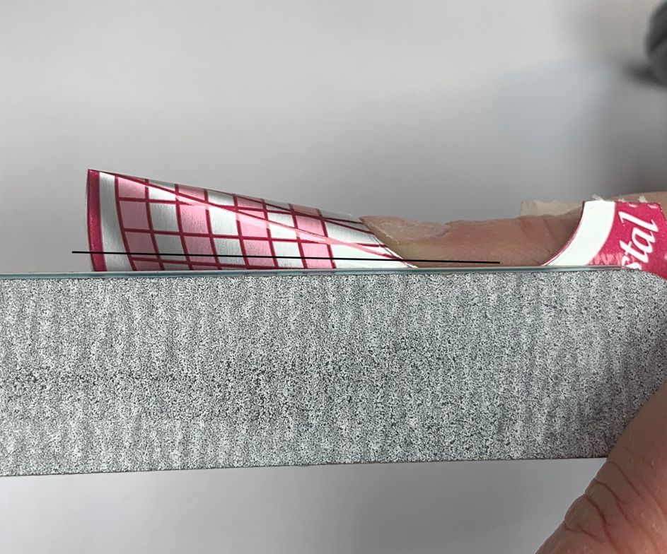 Step 4: Place the form carefully on the finger. From the side view, the form should be straight...