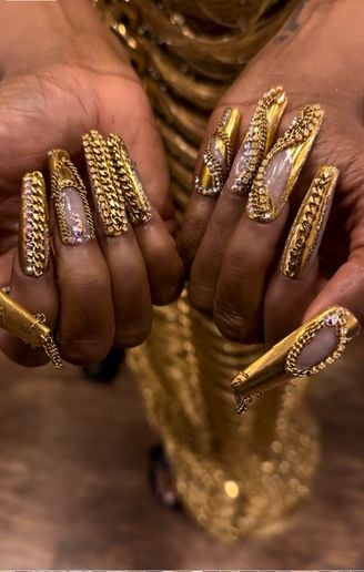 Taraji P. Henson's BET Awards nails by Temeka Jackson.