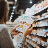 A woman in a grocery store.