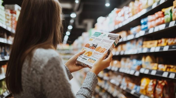 A woman in a grocery store.