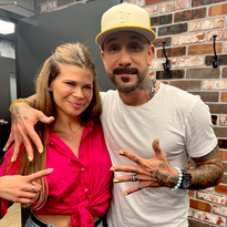 Celebrity Nail Artist Julie Kandalec Gives Backstreet Boy AJ McLean a Cool Concert Mani