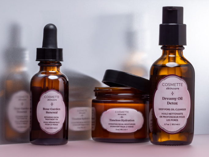 Cosmette's Rose Garden Renewal, Timeless Hydration, and Dreamy Oil Detox - photo courtesy of Cosmette