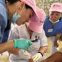 North American School of Podology Offers Free Foot Care to the People of St. Kitts