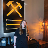 Lexy Perrin caters to a male clientele at Hammer & Nails.