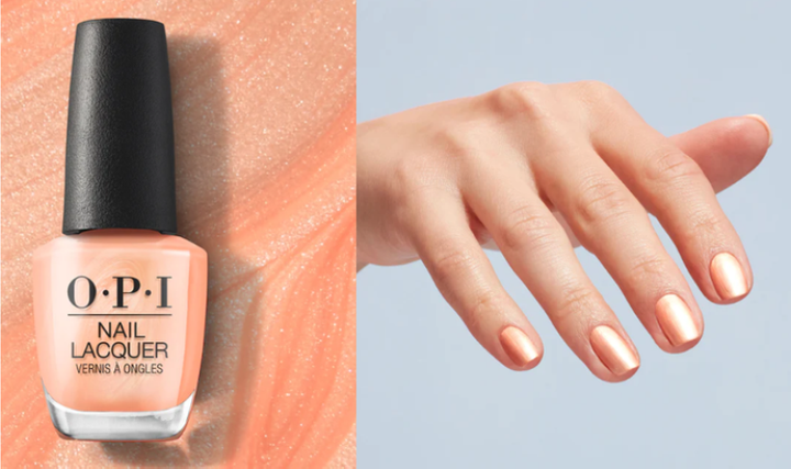 OPI "Sanding in Stilettos" is a pleasing polish match for Peach Fuzz.