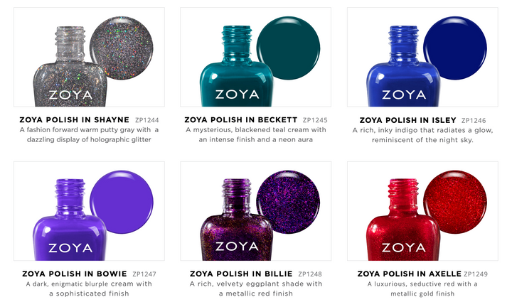 Zoya Luxe Noir Collection - photo courtesy of Zoya